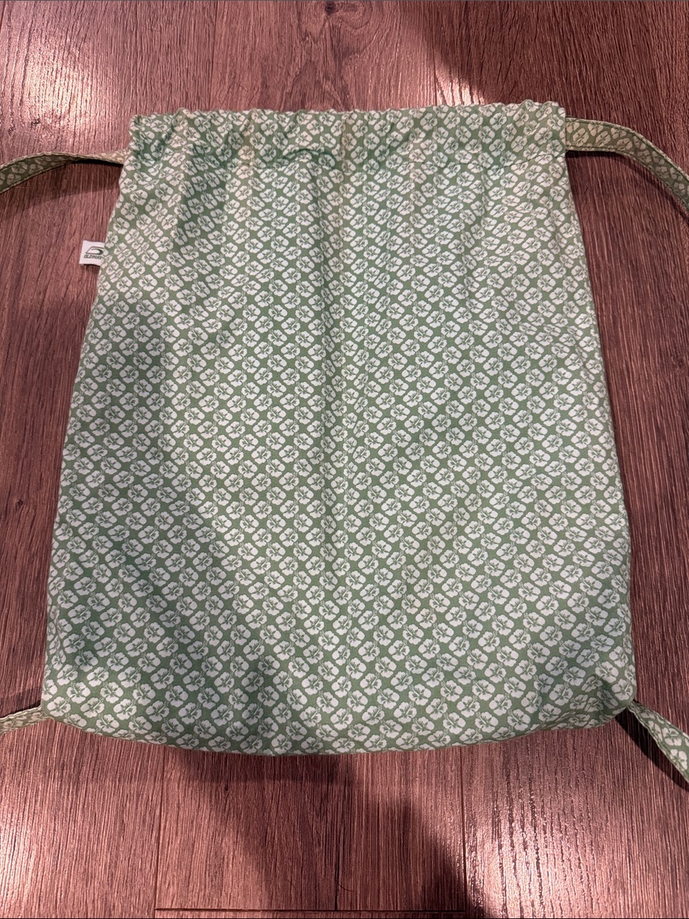 Old Navy Green Floral Drawstring Backpack